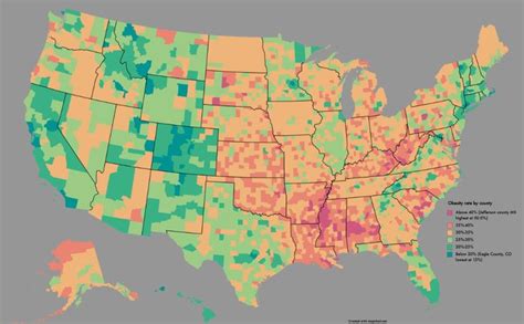 Obesity By County Map