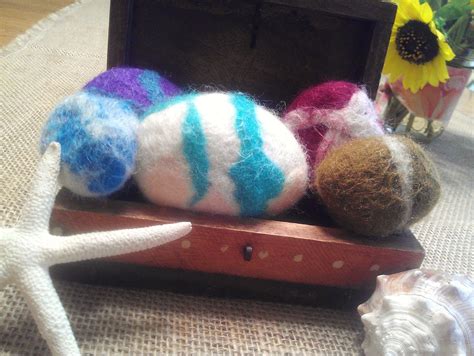 A Natural Nester Wet Felted Snakes Rocks