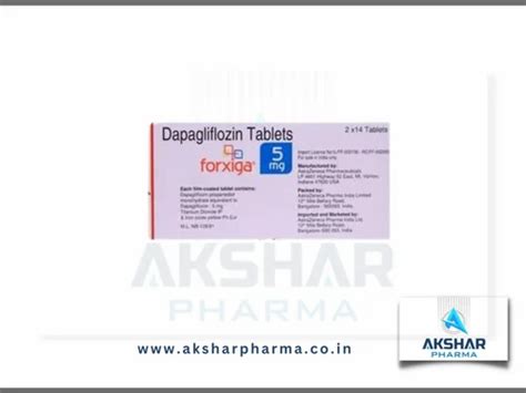 Dapagliflozin Forxiga Mg Tablet Packaging Size Tablets In