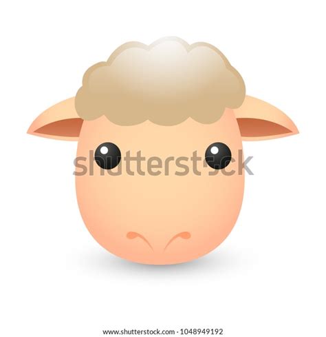 Sheep Farm Animals Emoji Illustration Face Stock Vector (Royalty Free ...