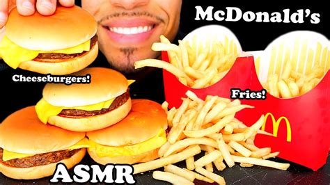 Asmr Mcdonalds Cheeseburgers French Fries Mukbang No Talking Jerry