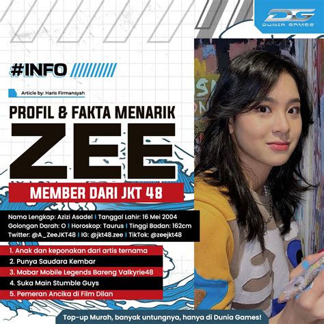 Profil Dan Biodata Zee Jkt Serta Faktanya Pemeran Ancika Di Film Hot