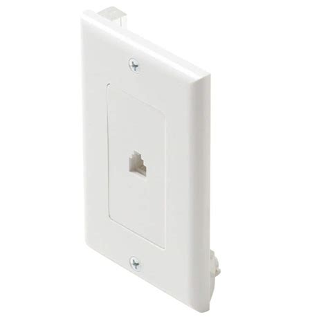 GE UltraPro 1 Ethernet RJ45 Wall Plate White 87720 The Home Depot