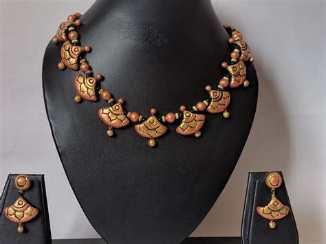 Nh057 Terracotta Necklace Rutus Creations