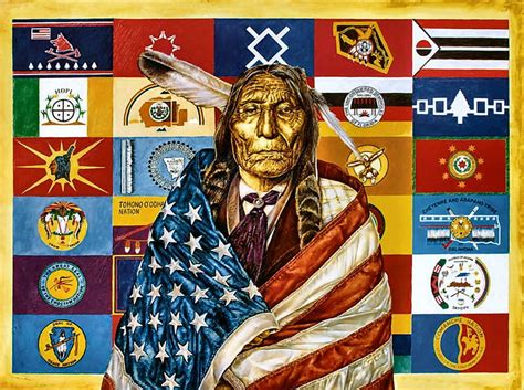 Flags Of The Native American People Art Flags Painting Wide Screen