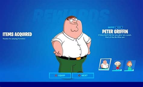 Why Peter Griffin would make for an excellent Fortnite skin