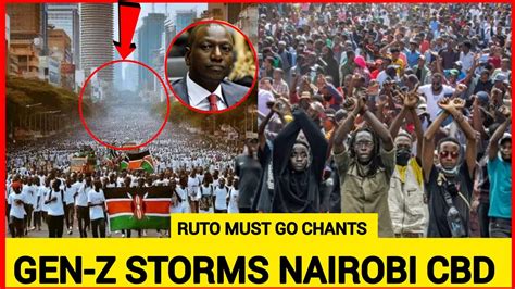 Ruto Must Resign Angry Gen Z Storms Nairobi Cbd Chanting Ruto Must Go