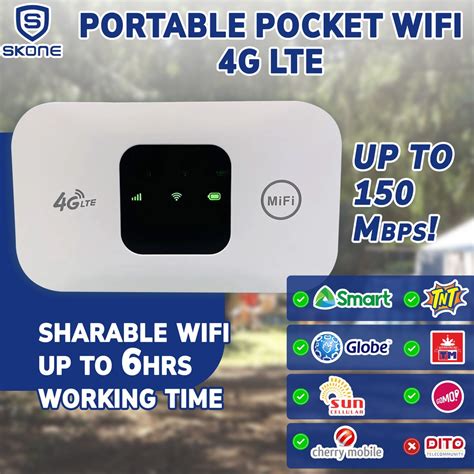 Pocket WiFi Openline 4G LTE Hotspot Router Modem Universal Sim Card