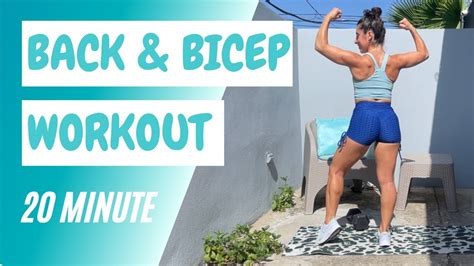 20 Minute Back And Bicep Workout Upper Body Pull Workout Dumbbells Only Youtube