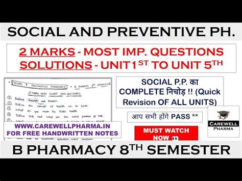 2 Marks Solution Complete Unit 1 To 5 Social And Preventive