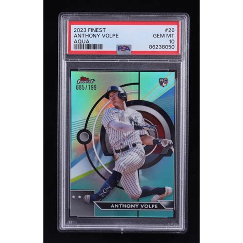 Anthony Volpe 2023 Finest Aqua Refractors 26 085 199 RC PSA 10