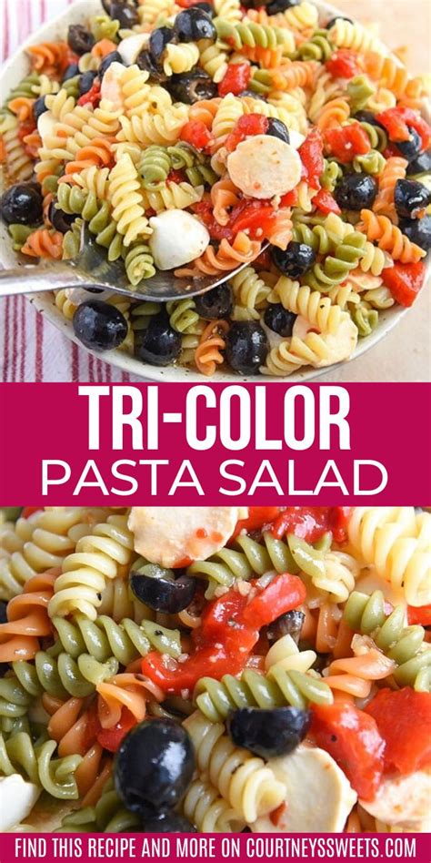 Tri Color Pasta Salad Rotini Pasta Salad Recipe Tri Color Pasta