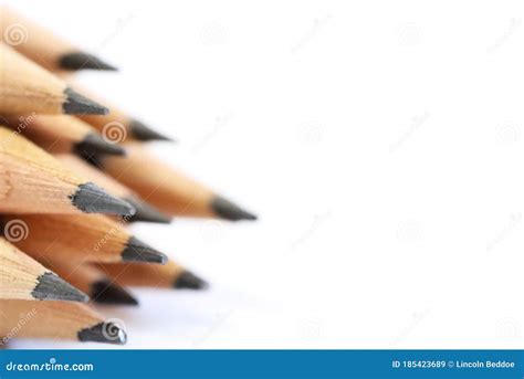 Sharp Graphite Lead Pencils in Various Compositions and Arrangements. Stock Image - Image of ...