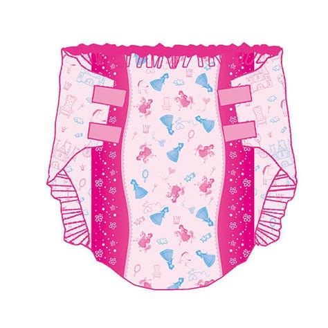 Pink M Size Abdl Super Thick High Absorbency Printed Adult Diaper