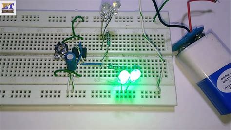 Flashing Led Circuit Using 555 Timer