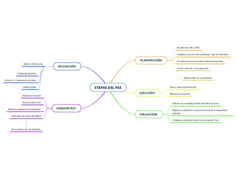 ETAPAS DEL PAE Mapa Mental Mindomo