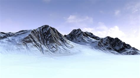 3d Model Snow Mountain Vr Ar Low Poly Cgtrader