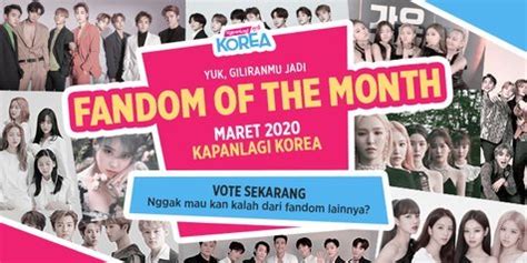 Vote Idolamu Untuk Jadi Fandom Of The Month Dan Menangkan Giveaway