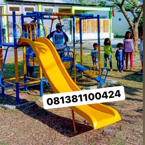 Jual Playground Anak Outdoor Mainan Taman Kanak Kanak Set Tiga Free Ong