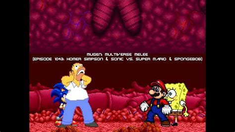 Mugen Multiverse Melee Episode 1043 Homer Simpson Sonic VS Super