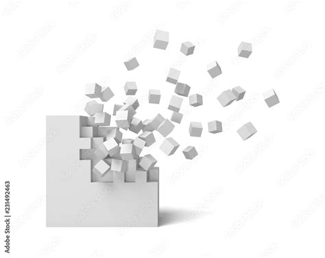 3d rendering of a white square on a white background starting to get ...