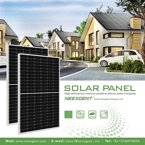 Neexgent Solar Monocrystalline PV Module Half Cut 9BB 5BB Roofing 450w