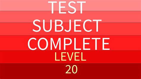 Speedrun Attempt Test Subject Complete Level 20 1p Youtube