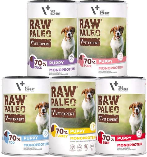 Vet Expert Raw Paleo Puppy Monoprotein Mix Smak W Dla Szczeni T Tofivet