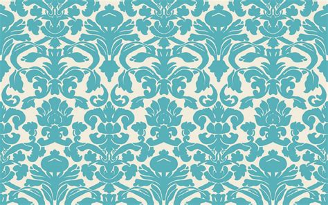 Download Turquoise Victorian Floral Pattern Wallpaper