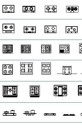 Kitchen Cad Blocks Plan View - My Bios