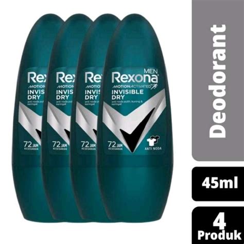 Jual Rexona Men Deodorant Roll On Invisible Dry 45ml 4Pc Di Seller Maju