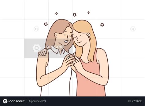 Best Lesbian Falling In Love Illustration Download In Png And Vector Format