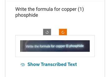 Answered: Write the formula for copper (1)… | bartleby