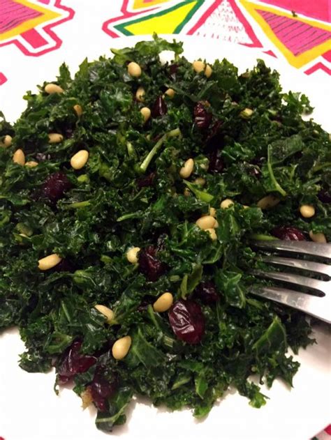 Kale Salad Recipe With Cranberries And Pine Nuts Melanie Cooks