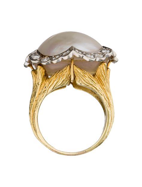 Mabé Pearl & Diamond Cocktail Ring - Rings - FJR25749 | The RealReal