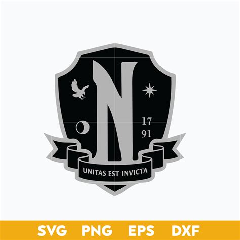 Nevermore Academy Logo Outline Wednesday Addams Svg Cut Fil Inspire