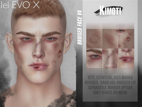 Second Life Marketplace ~kimoti~ Bruised Face 4 Lel Evo X