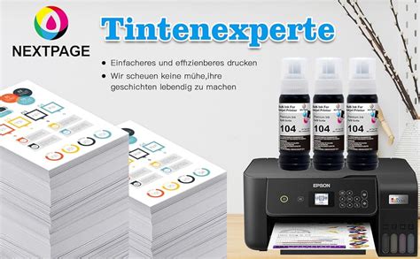 NEXTPAGE 104 Schwarz Tinte kompatibel für Epson 104 EcoTank