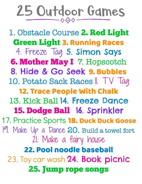 25 Easy Outdoor Games in 2023 | Outdoor activities for kids, Outdoor ...