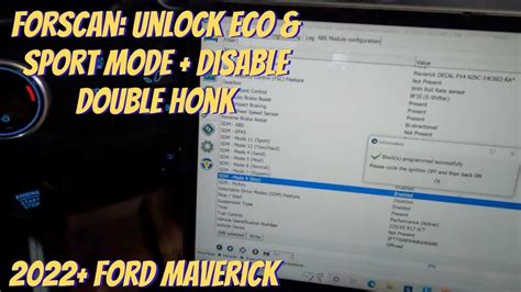 Ford Maverick Update Unlock Eco Sport Mode Disable Double Honk