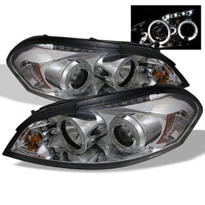 Chevy Impala Clear Dual Halo Projector Headlights With Led