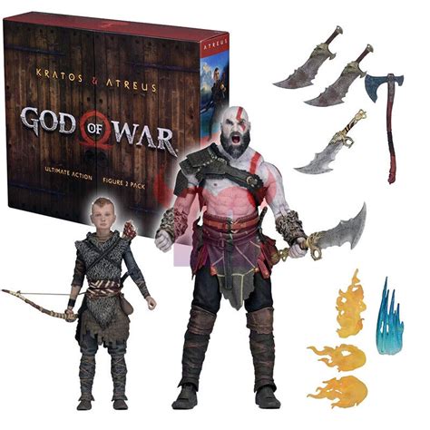 NECA God Of War 2018 Kratos Atreus Ultimate PVC Action Figure