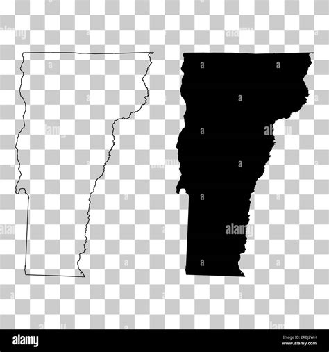 Set Of Vermont Map Shape United States Of America Flat Concept Vector Illustration Stock