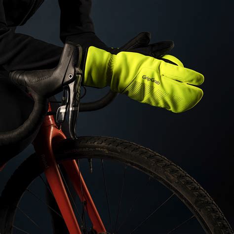 Gripgrab Ride Windproof Deep Winter Lobster Fietshandschoenen Hi Vis Geel