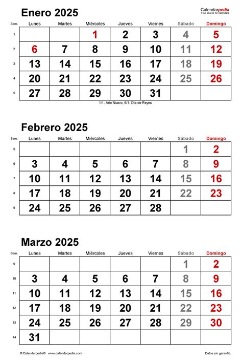 Calendario Trimestral En Word Excel Y Pdf Calendarpedia