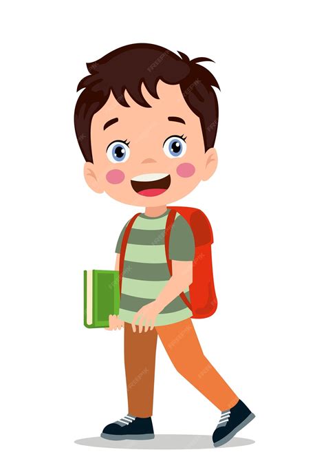 student walking  school clipart