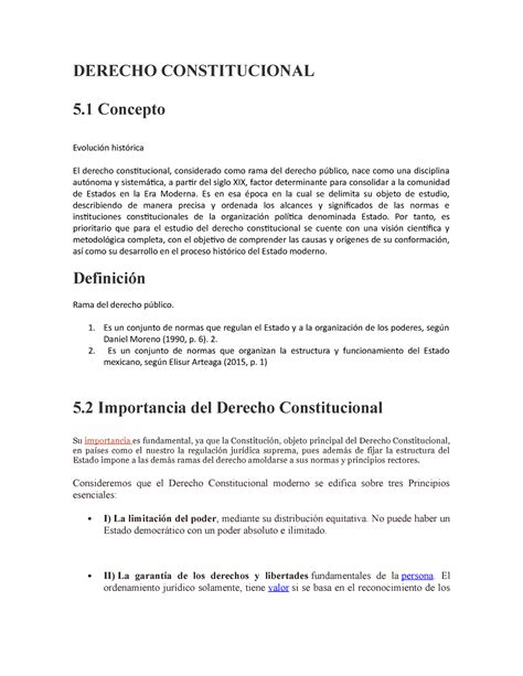 Definición de Derecho Constitucional DERECHO CONSTITUCIONAL 5