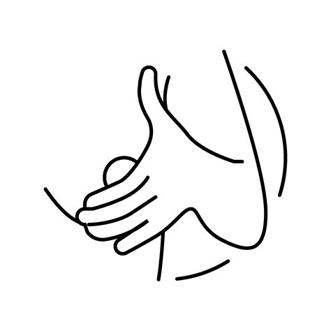 breast self exam surgery line icon vector illustration 35275616 Vector