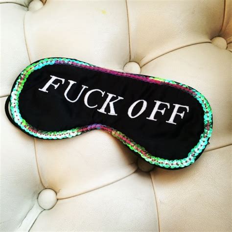 Eye Mask With Fuck Off Lettering Lust Brighton Hove Sex Shop