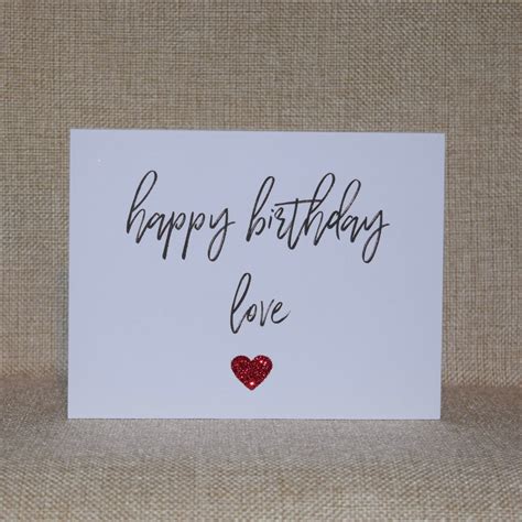 Happy birthday love Cute birthday card Birthday card for | Etsy